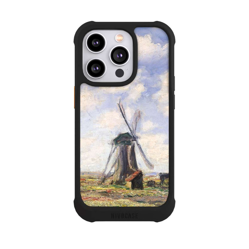 iPhone 14 Pro NIVOmax Tulpenfelder mit der Rijnsburger Windmühle von Claude Monet