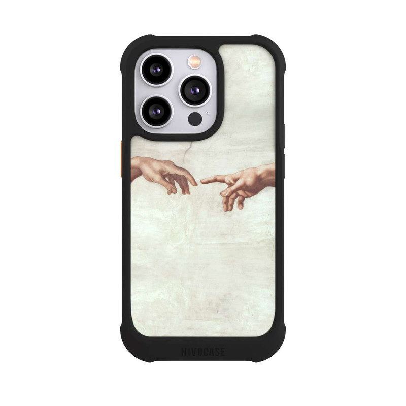 iPhone 14 Pro NIVOmax Die Hände von Gott und Adam von Michelangelo Buonarroti