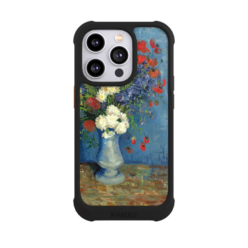 iPhone 14 Pro NIVOmax Stillleben Vase mit Kornblumen und Mohnblumen von Vincent Van Gogh