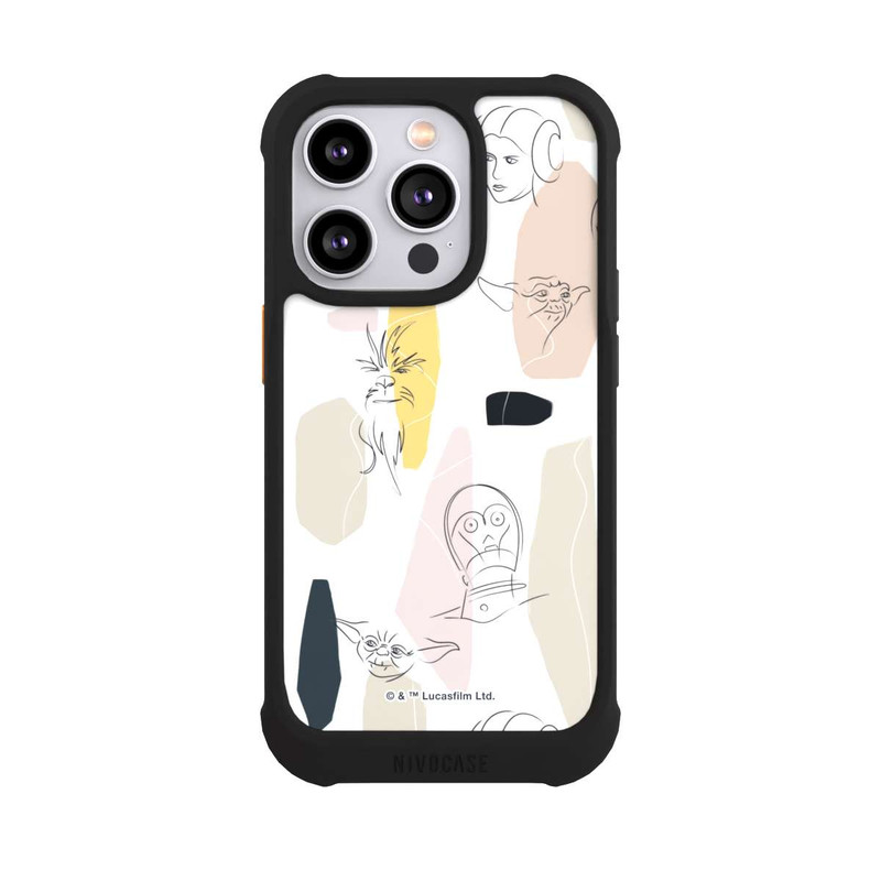 iPhone 14 Pro NIVOmax Helle Seite Line Art