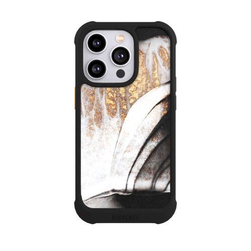 Apple iPhone 14 Pro NIVOmax Schwarze und goldene Adern
