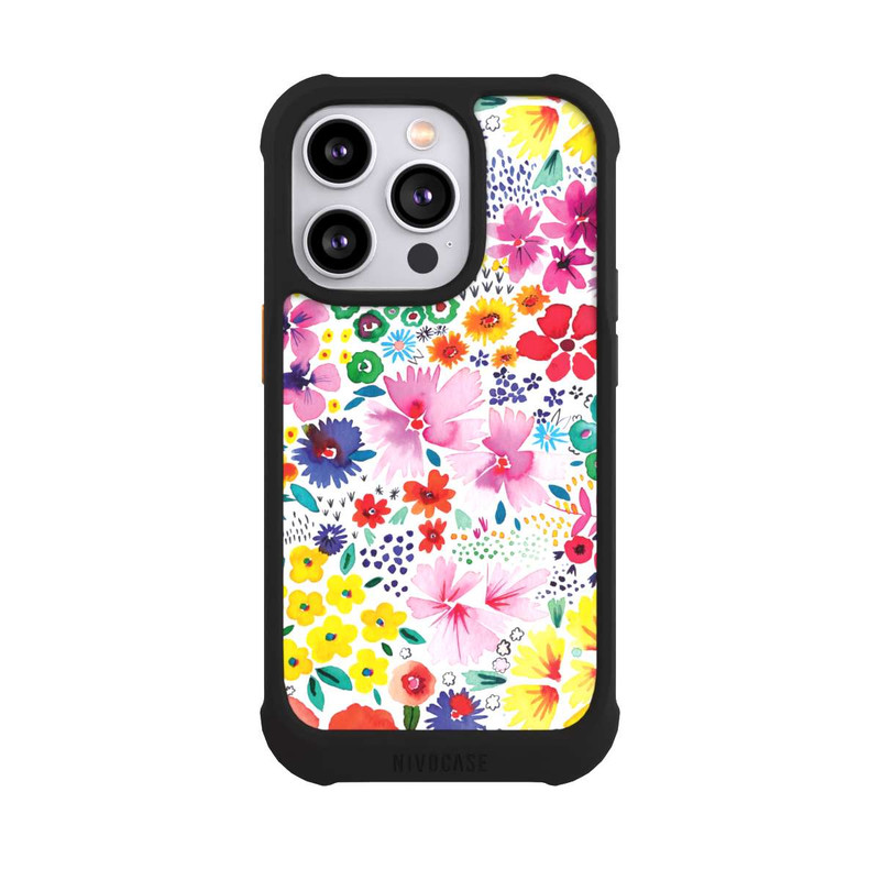 iPhone 14 Pro NIVOmax Kunstvolle kleine Frühlingsblumen