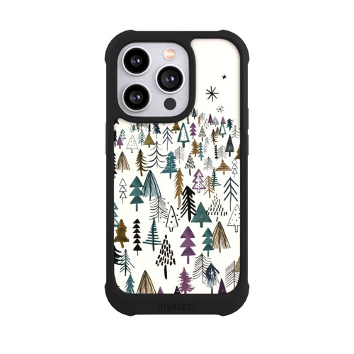 Apple iPhone 14 Pro NIVOmax Bergbäume Wald Lila