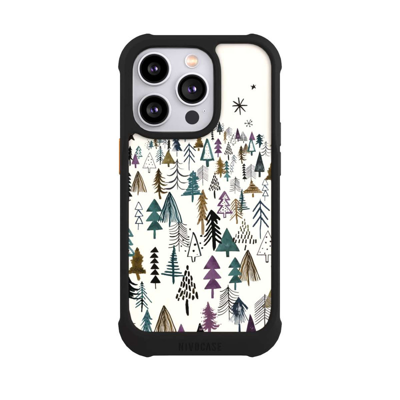 iPhone 14 Pro NIVOmax Bergbäume Wald Lila
