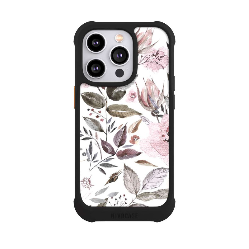 iPhone 14 Pro NIVOmax Aquarell braune Rosenblüten