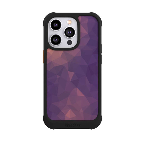 Apple iPhone 14 Pro NIVOmax Polygonal Mosaic Rot/Violett