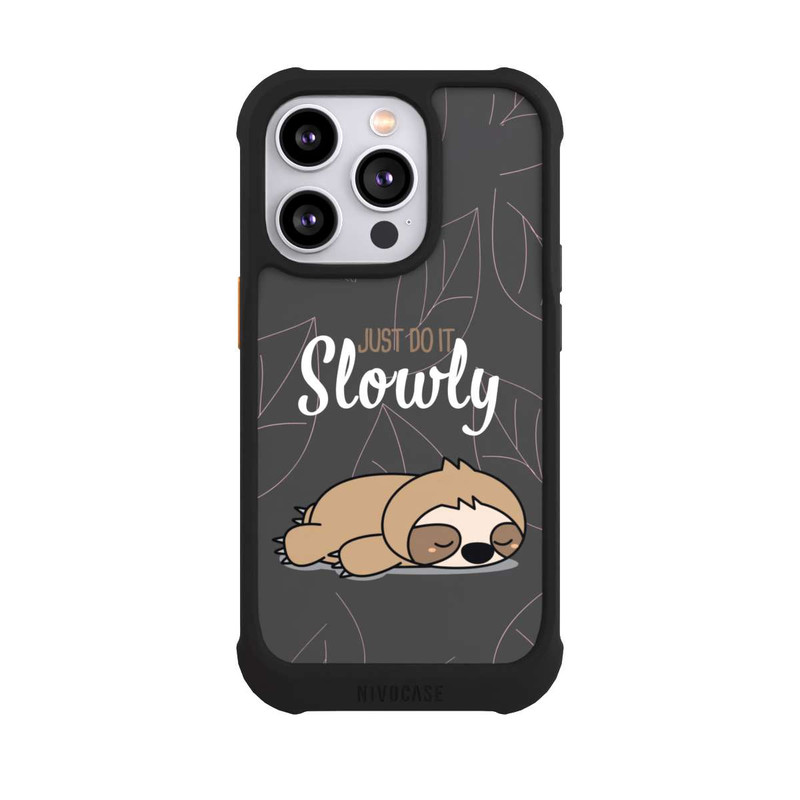 iPhone 14 Pro NIVOmax Just Do It Slowly Sloth Grey