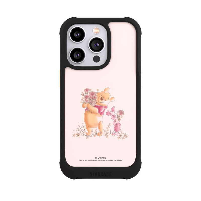 iPhone 14 Pro NIVOmax Winnie Puuh and Ferkel Blumen
