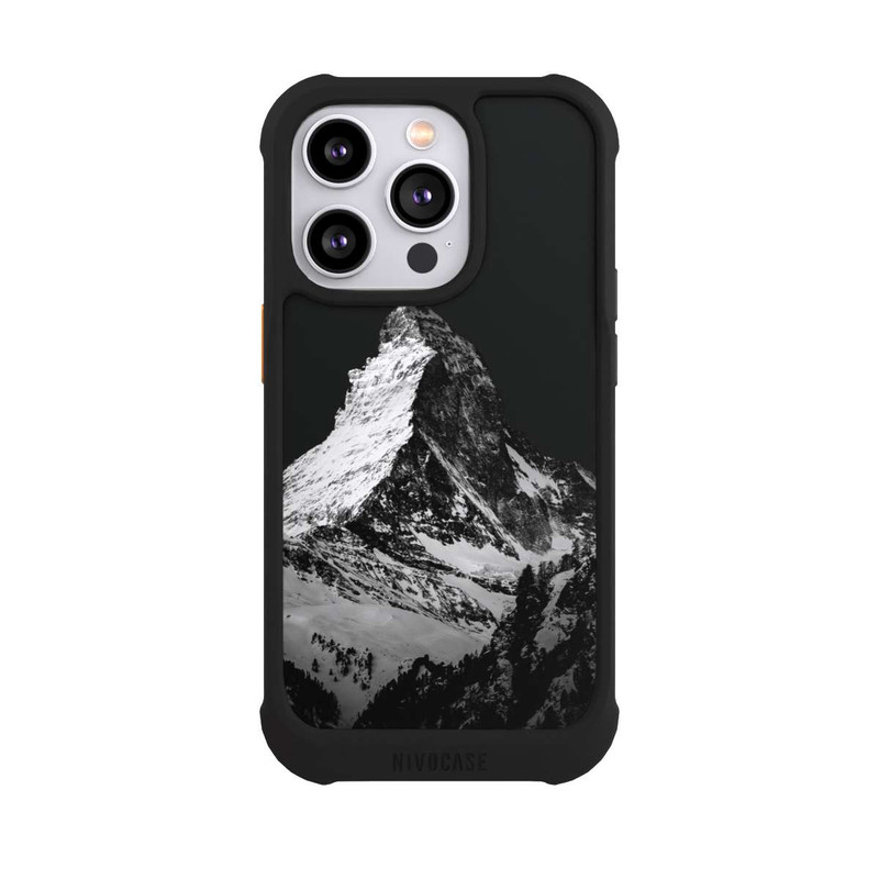 iPhone 14 Pro NIVOmax Snow Capped Mountains grey