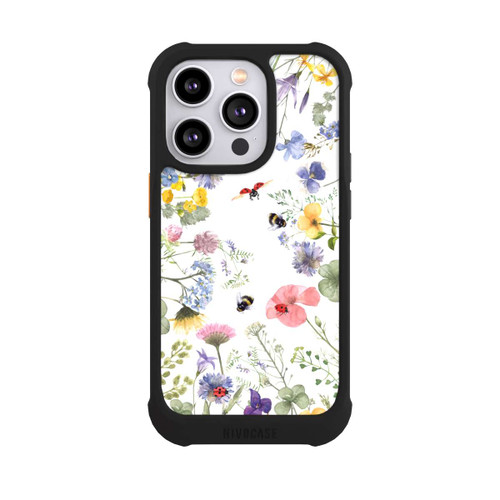 Apple iPhone 14 Pro NIVOmax Bunte Frühlingsblumen und Bienen