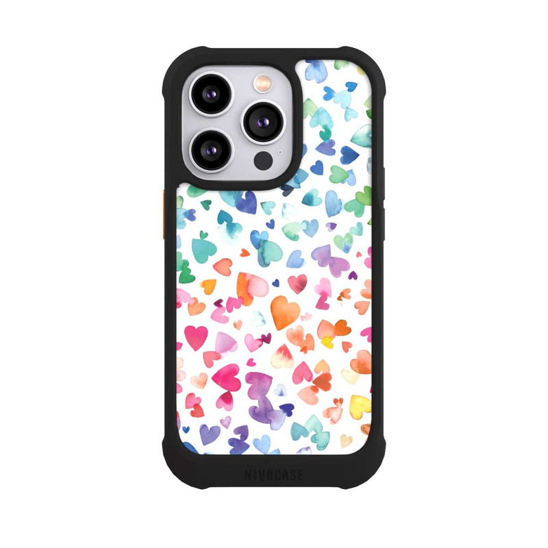 iPhone 14 Pro NIVOmax Watercolor Love Hearts