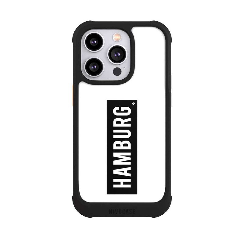 iPhone 14 Pro NIVOmax HSV Hamburg Schwarz Weiss