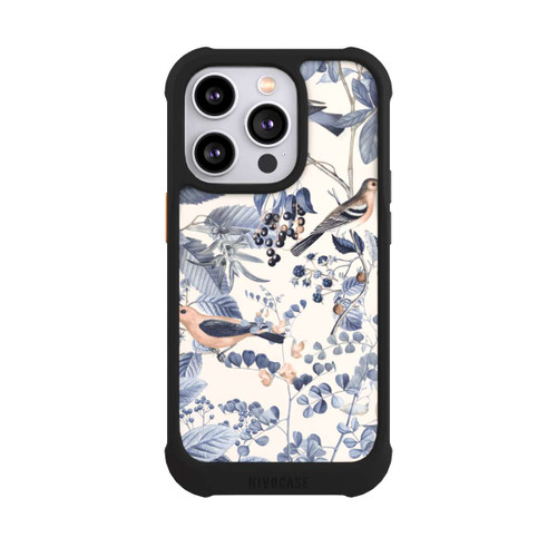 Apple iPhone 14 Pro NIVOmax Vögel und Beeren in Beige
