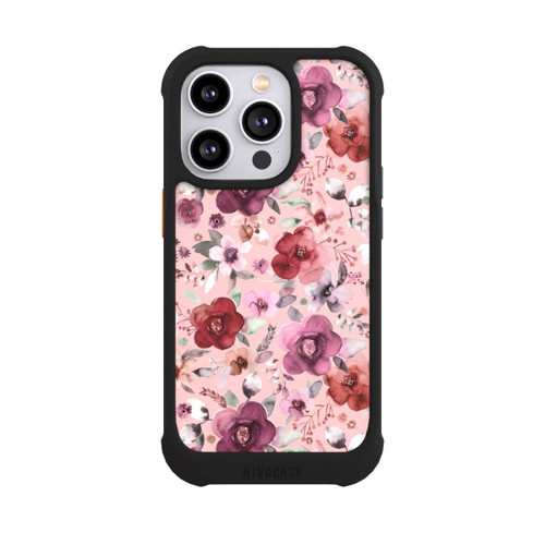Apple iPhone 14 Pro NIVOmax Üppiger romantischer Blumenstrauß rosa