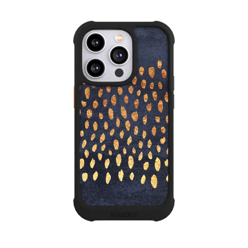 Apple iPhone 14 Pro NIVOmax Muster Gold und Marine