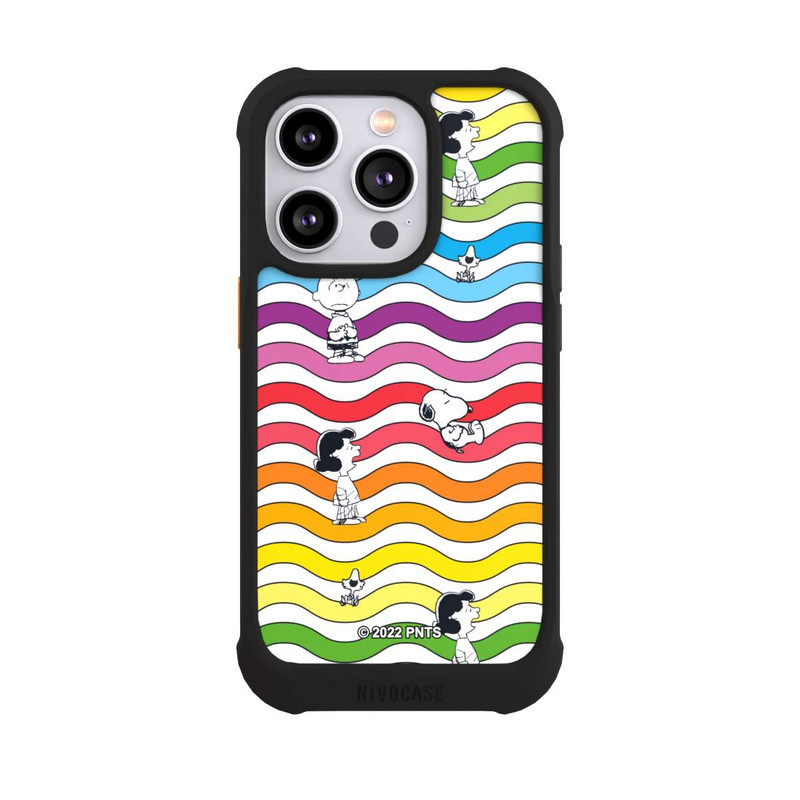 iPhone 14 Pro NIVOmax Snoopy Pattern Rainbow