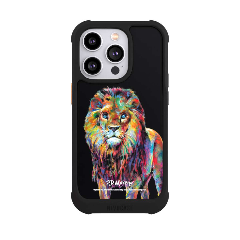iPhone 14 Pro NIVOmax Löwe Bunte Kunst von P.D. Moreno