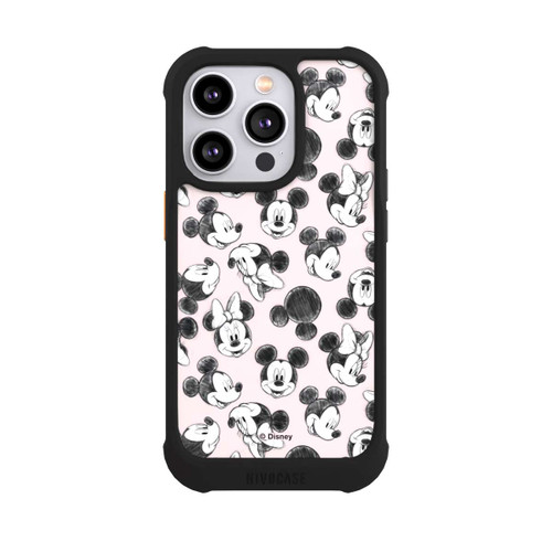 Apple iPhone 14 Pro NIVOmax Minnie &amp; Mickey Viele Gesichter Pink