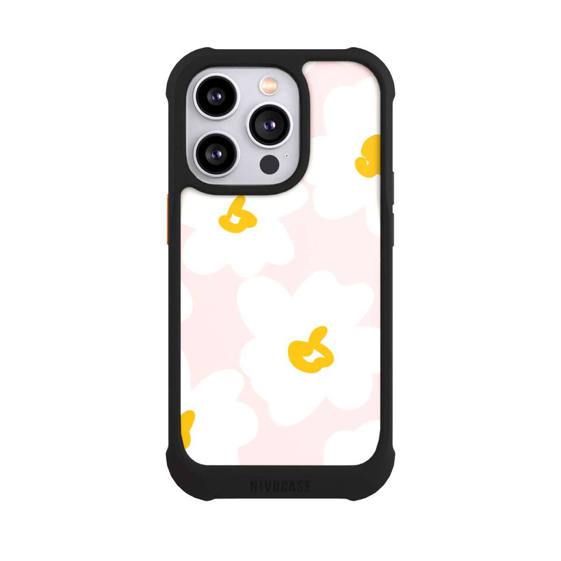 iPhone 14 Pro NIVOmax Retro Flower Wall Daisy Apricot