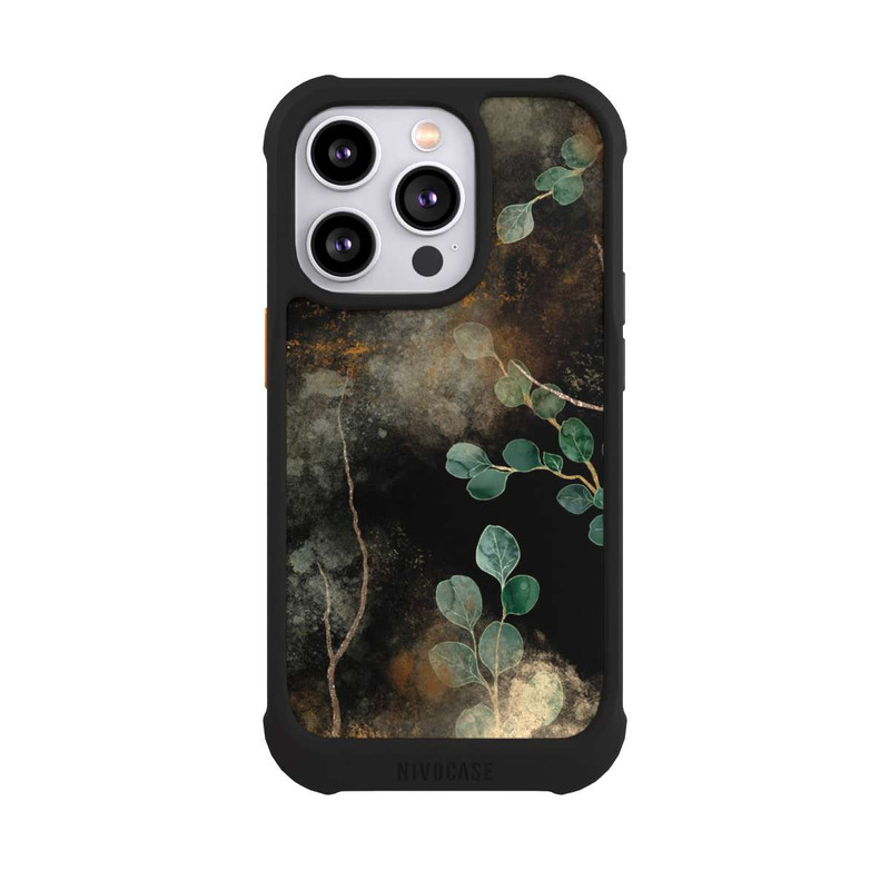 iPhone 14 Pro NIVOmax Eucalyptus en Fond