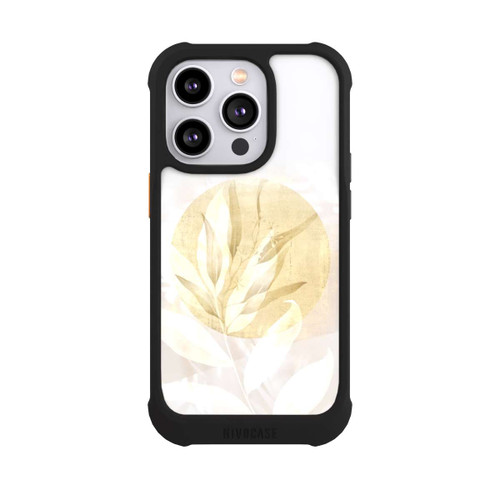 Apple iPhone 14 Pro NIVOmax Boho Gold Blumen Kunst