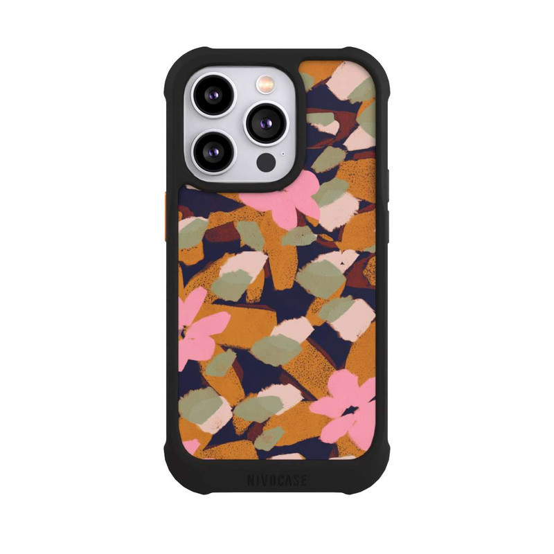 iPhone 14 Pro NIVOmax Pattern Fleurs Roses