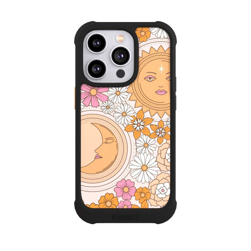 iPhone 14 Pro NIVOmax Mond-Sonne-Blumen
