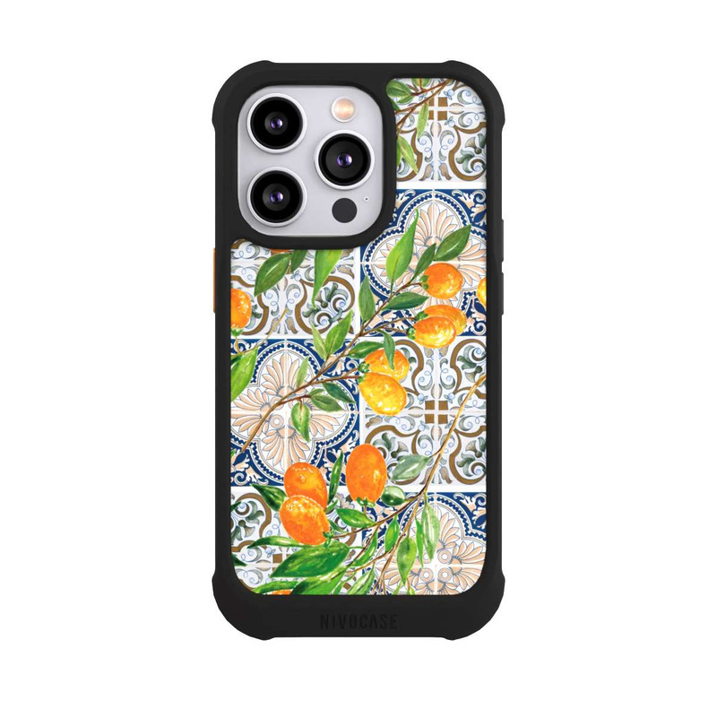 iPhone 14 Pro NIVOmax Griechische Orangen Muster