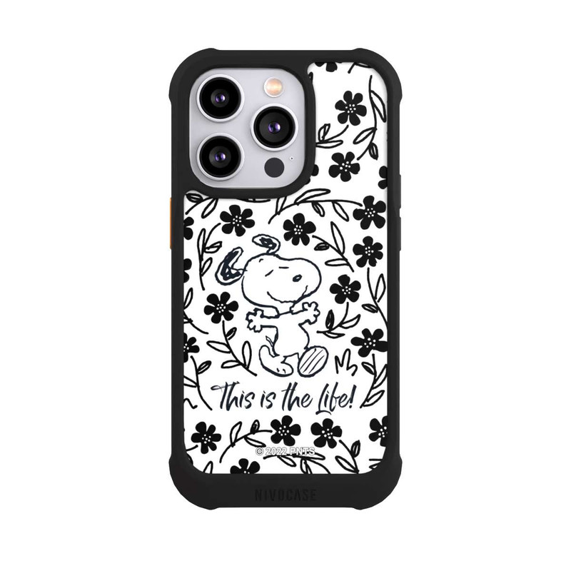 iPhone 14 Pro NIVOmax Snoopy This Is The Life Noir & Blanc