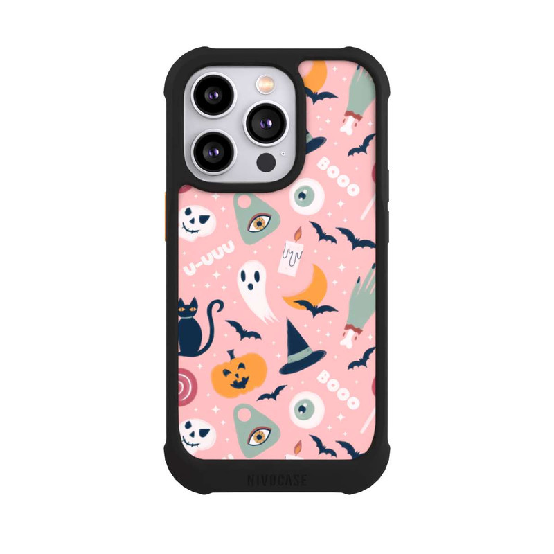 iPhone 14 Pro NIVOmax Niedliche Halloween Gespenster Muster