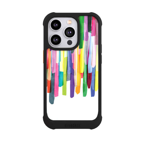 Apple iPhone 14 Pro NIVOmax Bunte Streifen Weißer Hintergrund