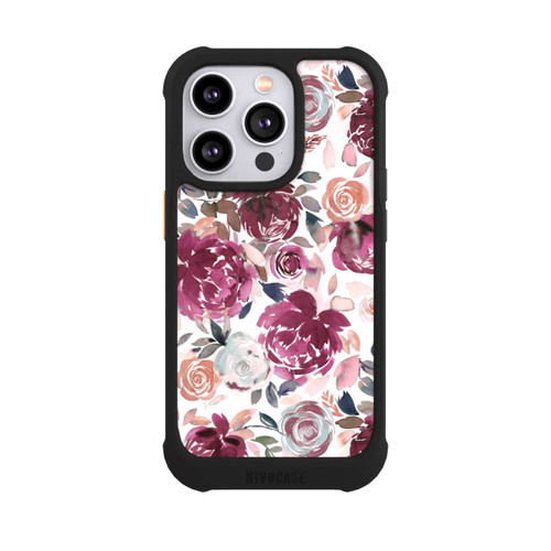 Apple iPhone 14 Pro NIVOmax Herbstpfingstrosen und Rosen in Rosa