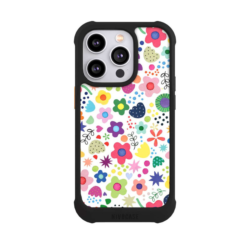 iPhone 14 Pro NIVOmax Psychedelic Flowers Colorful