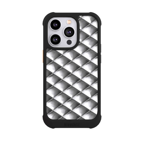 Apple iPhone 14 Pro NIVOmax Glamour Silver Squares