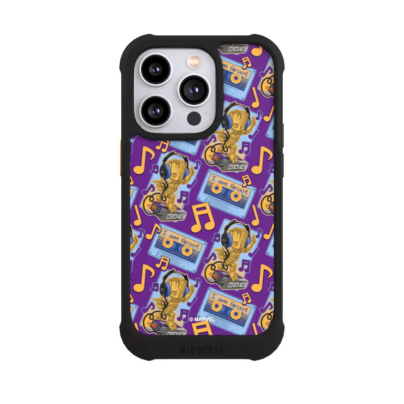iPhone 14 Pro NIVOmax Groot Comic Headphones Guardians of the Galaxy