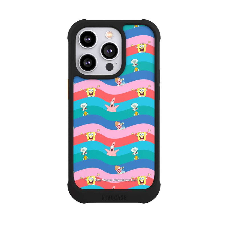 iPhone 14 Pro NIVOmax Spongebob Friends Colorful Waves