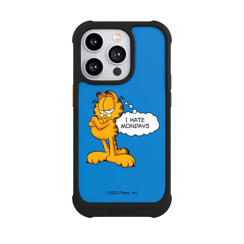 iPhone 14 Pro NIVOmax Garfield I Hate Mondays Blau