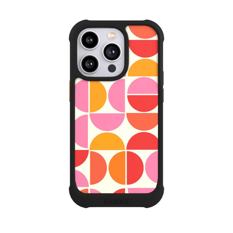 iPhone 14 Pro NIVOmax Retro Trend Pattern Orange