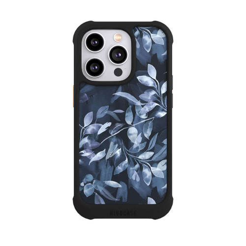 Apple iPhone 14 Pro NIVOmax Aquarelle Feuilles Mystiques Marine