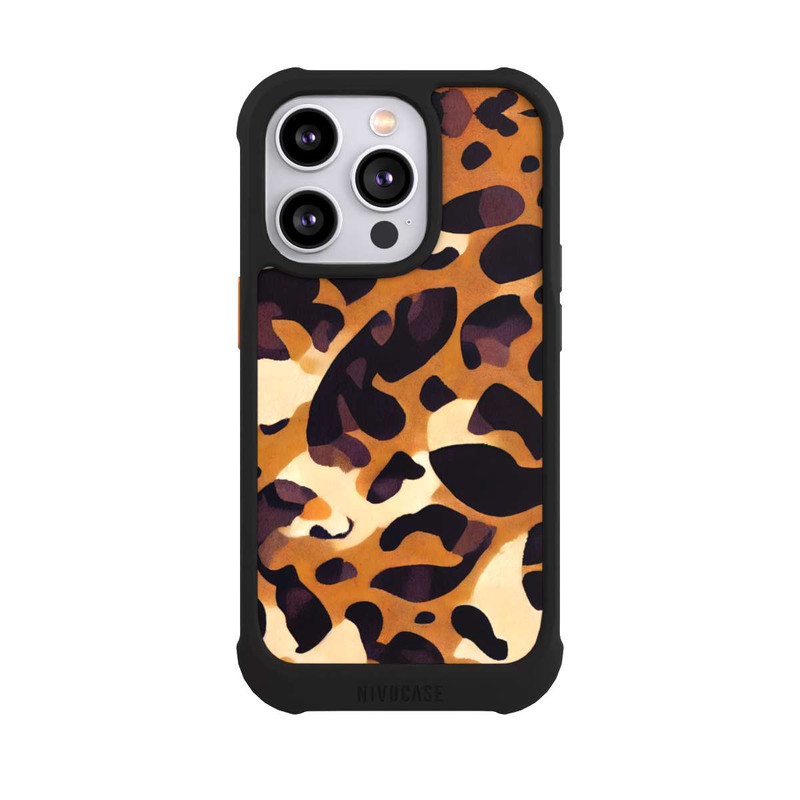 iPhone 14 Pro NIVOmax motif lion marron clair