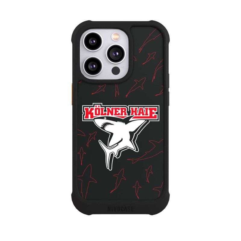 iPhone 14 Pro NIVOmax Haie Muster Rot