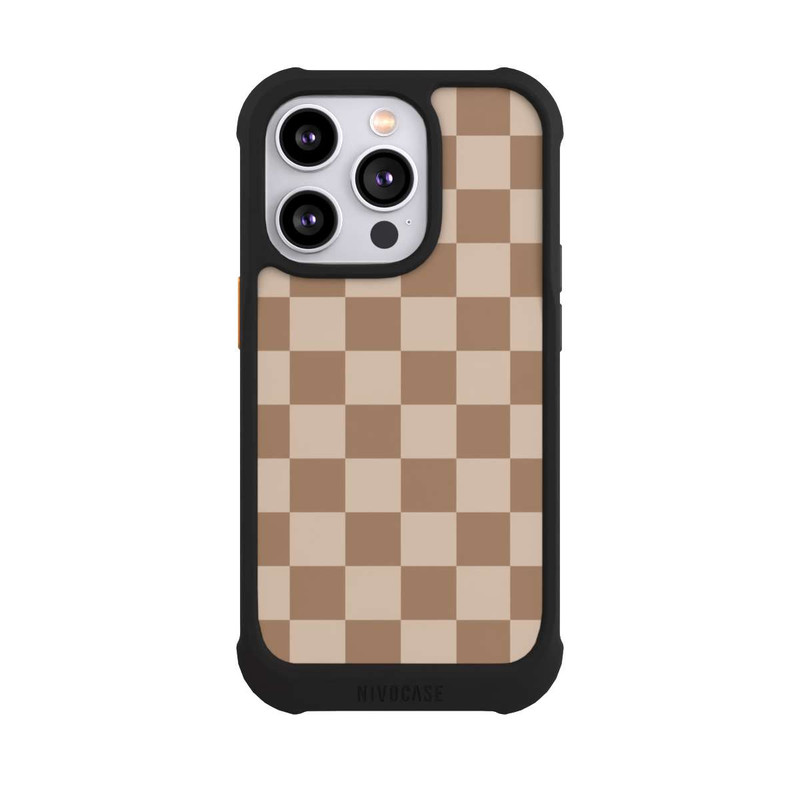 iPhone 14 Pro NIVOmax Braun Karo