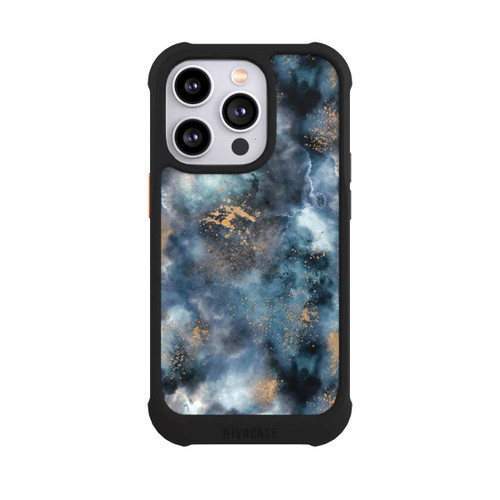 Apple iPhone 14 Pro NIVOmax Smoky Marble Watercolor Navy