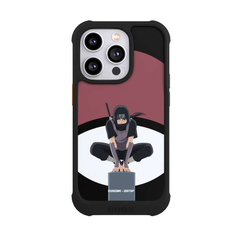 Apple iPhone 14 Pro NIVOmax Itachi Uchiha Symbol Schwarzer Hintergrund