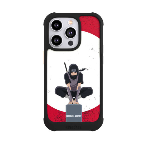 Apple iPhone 14 Pro NIVOmax Itachi Uchiha Symbol Roter Hintergrund