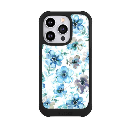 Apple iPhone 14 Pro NIVOmax Blaues Blumenmuster Trendy
