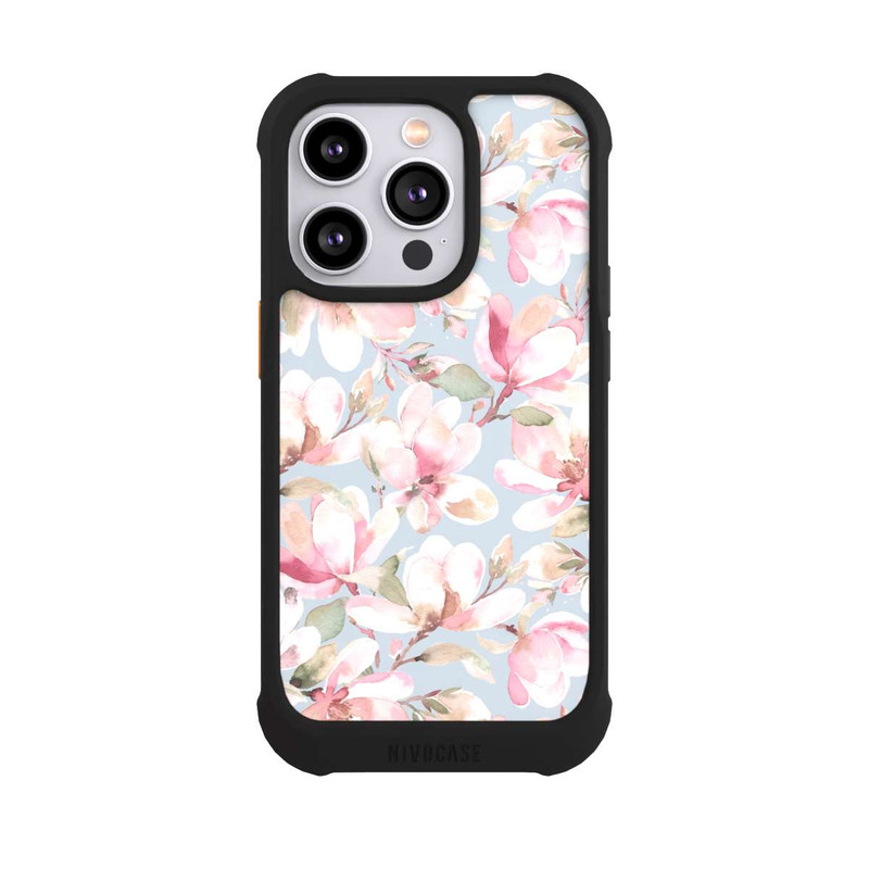 iPhone 14 Pro NIVOmax Magnolien Blumen Pastellrosa