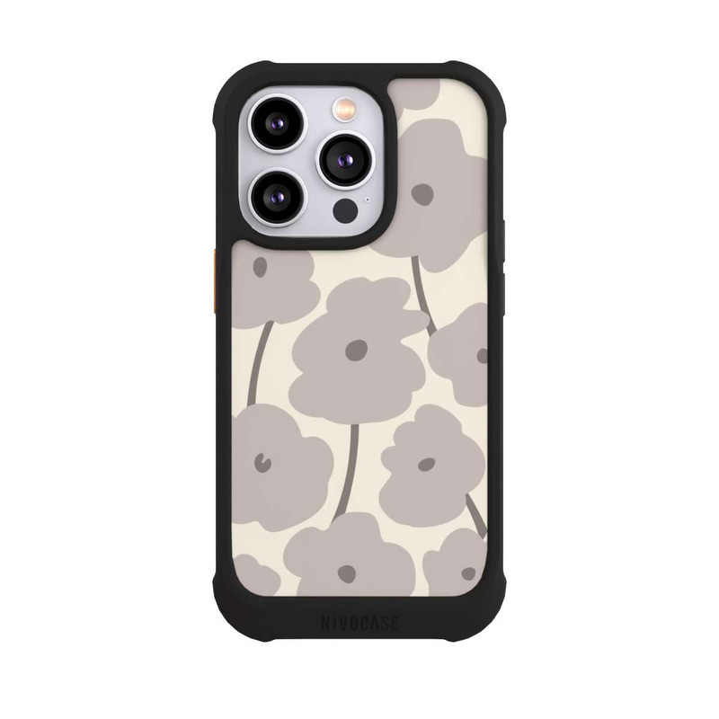iPhone 14 Pro NIVOmax Minimalistische Blumen Beige
