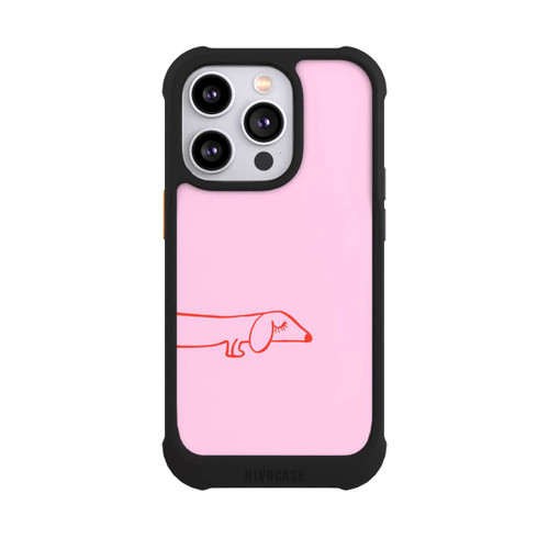 Apple iPhone 14 Pro NIVOmax Dachshund Illustration Pink