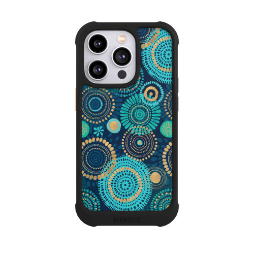 Apple iPhone 14 Pro NIVOmax Blockprint India Teal Gold